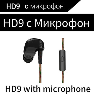 KZ ATE ATR HD9 ZS3E Copper Driver HiFi Sport Headphones In Ear Earphone For Running With Microphone Headset music Earbuds