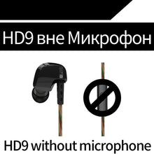 Load image into Gallery viewer, KZ ATE ATR HD9 ZS3E Copper Driver HiFi Sport Headphones In Ear Earphone For Running With Microphone Headset music Earbuds