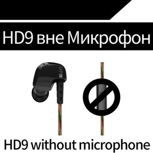 KZ ATE ATR HD9 ZS3E Copper Driver HiFi Sport Headphones In Ear Earphone For Running With Microphone Headset music Earbuds